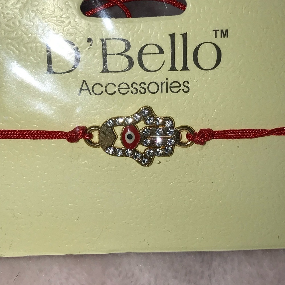 ✨✨5/$10✨✨ D'Bello Adjustable Evil Eye of Lucky Charm Fatima Bracelet Rhinestone - Picture 3 of 7
